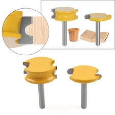 2PCS 1/4" Shank 1/4" Dia Canoe Flute and Bead Router Bit Set Woodworking Cutter