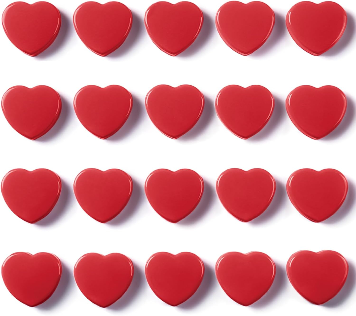 20 Mini Rote Herz Magnete für Magnettafel Whiteboards Kühlschrank Büro Schule