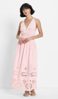 Women's Eyelet Maxi A-Line Dress - Future Collective S | eBay