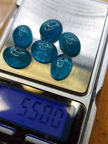 Wholesale Neon Apatite Cabochon - Natural Blue Green Apatite Gemstone 55.00 CTS - Picture 10 of 10