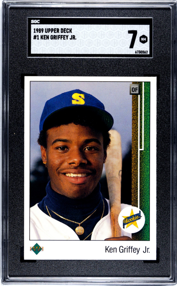 1989 Upper Deck #1 Ken Griffey Jr RC (HOF) Seattle Mariners - SGC 7 NM Centered