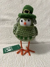 Lucky Irish St. Patrick’s Day Fabric Bird Green Shamrock Outfit Spritz Type  7”