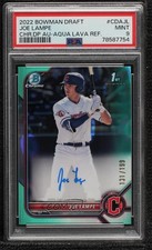 2022 Bowman Draft Chrome Pick Aqua Lava Refractor Joe Lampe PSA 9 MINT Auto 0kd8