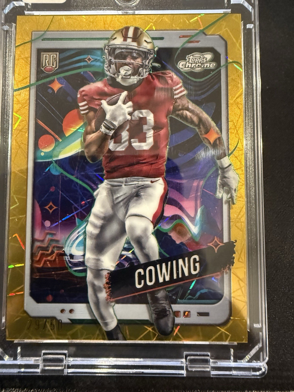 2024 Topps Chrome Cosmic #183 Jacob Cowing Gold Interstellar Refractors #/50 RC