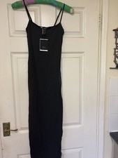 Zara Black Maxi Slip Dress New With Tags Size XS Rrp £35.99
