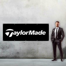 TAYLORMADE Baner winylowy 36 cali x 96 cali - Golf Wall Art Sign Golfing Plakat Banery