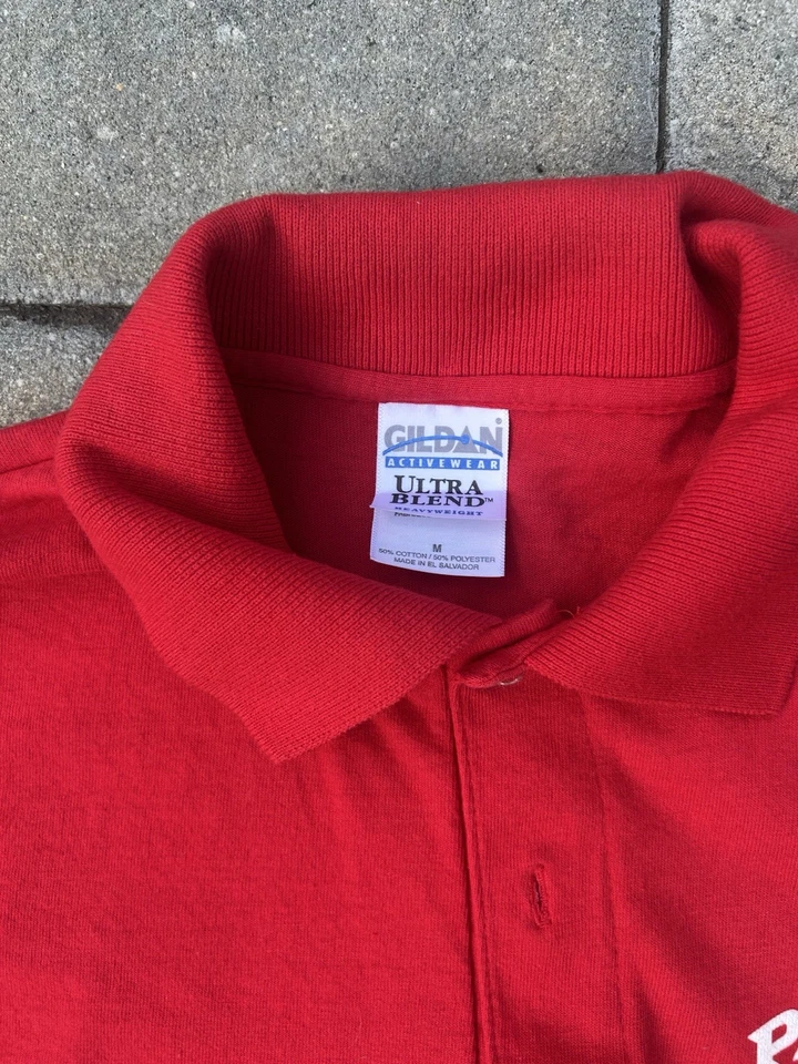 复古 PA DECA 领衬衫 25 美分纽扣翻音量 M 码 红色 — 第 3/4 张图片