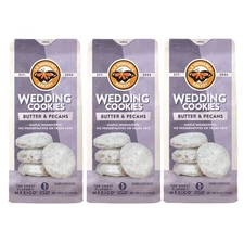 Mexican Wedding Cookies, 6 Ounce (Pack Of 3), Buttery Cookies With Pecans And