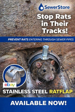 110mm Stainless Steel Rat Flap Valve Drain Non Return Sewer Backflow Preventer