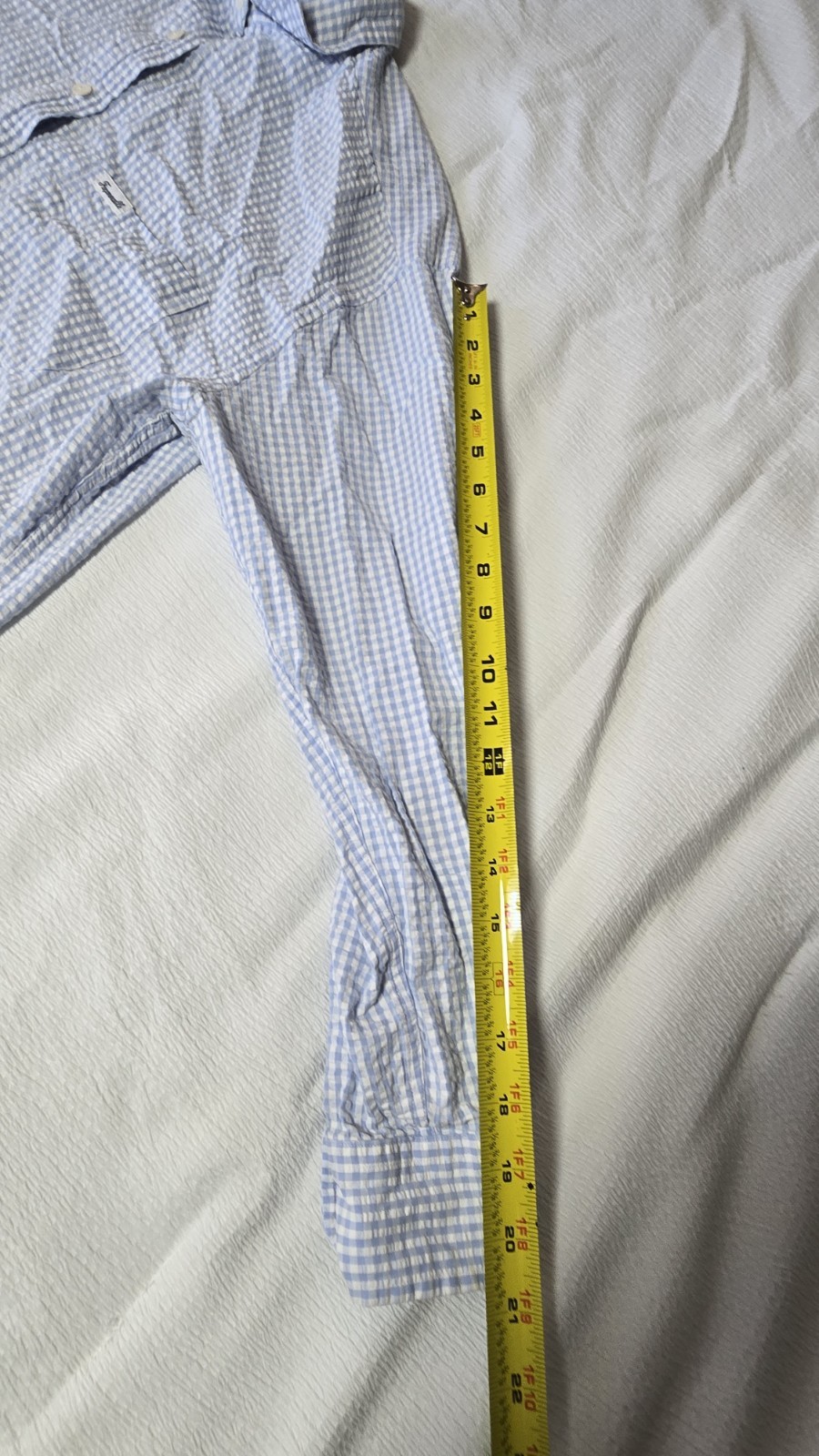 Faconnable  white blue checkered   button down sh… - image 6