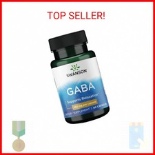 Swanson GABA Gamma Amino Acidbutyric Acid 250 Milligrams 60 Capsules