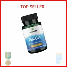 Swanson GABA Gamma Amino Acidbutyric Acid 250 Milligrams 60 Capsules