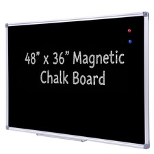 DexBoard 36 x 48 Inch School Large Black Chalkboard for Wall, Hanging Magneti...