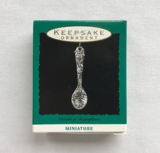 1993 Visions of Sugarplums ~ Pewter Spoon ~ Hallmark Miniature Ornament