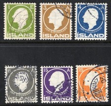 ICELAND 1911, SC-86-91, VFU COMPLETE SET, Jon Sigurdsson  cv $96.75 *Bay Stamps*