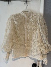 Ivory Sheer Lace Detailed Blouse