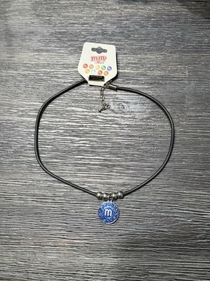 M&M 's Blue Necklace (Official Licensed Product) Jewelry Austrian Crystal Rare