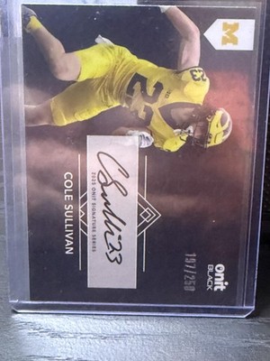 2025 ONIT Athlete Black Michigan Wolverines #S-5 Cole Sullivan Signatures #/250