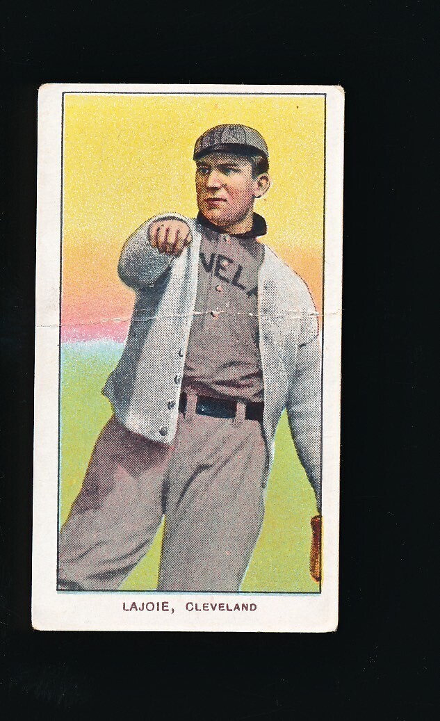 1909 T206 Sweet Caporal NAPOLEON LAJOIE Throwing