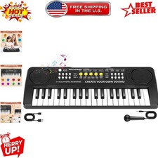 37-Key Kids Piano Keyboard with Microphone - Perfect Musical Gift for Ages 3