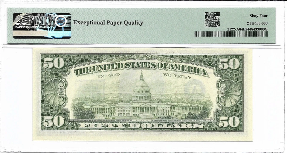 1985 $50 BOSTON FRN. PMG Choice Uncirculated 64 EPQ Banknote. - Image 2 of 2