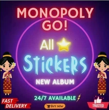 ALL Stickers  Avaiable ⭐ Monopoly Stickers Go 1-6 Stars⭐ CHEAPEST PRICES🔥24/7
