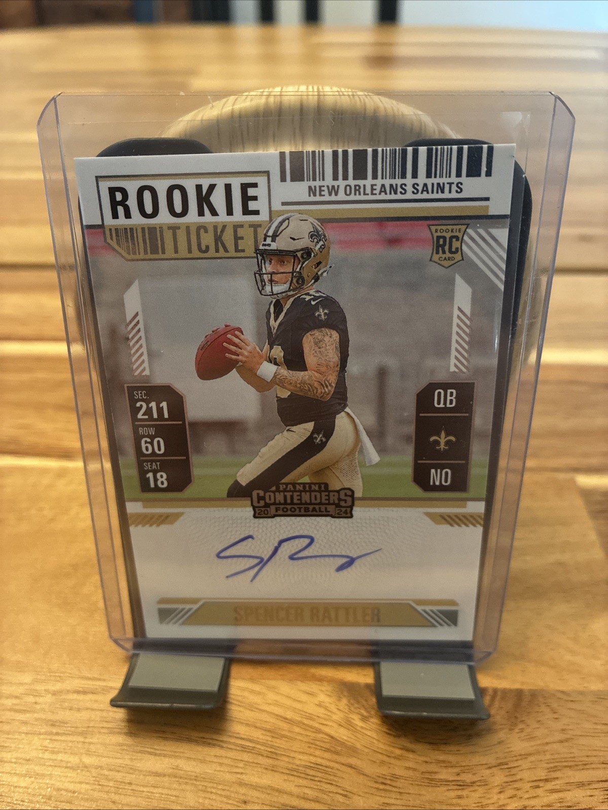 2024 Contenders Rookie Ticket #116 Spencer Rattler RC Rookie Auto Saints