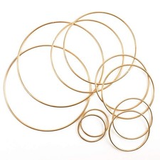 BigOtters Dream Catcher Rings, 10PCS Wreath Macrame Rings Multiple size, Gold