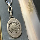Vintage 1936 Nickel Coin Indian Head Buffalo Liberty Key Chain Foster Blk Case