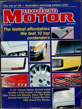 Modern Motor - March 1984 - rare 1980s Australian cars/motoring magazine