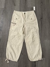 Anthropologie Utility Cargo Pants Womens 29 Beige High Rise Ripley Crop