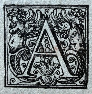 Holzschnitt-Initiale ''A'' Missale Romanum San Paolo fuori le Mura Rom 17./18.Jhdt