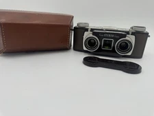 1950’s Kodak Stereo 3D 35mm Film Camera Original Leather Case United States VTG