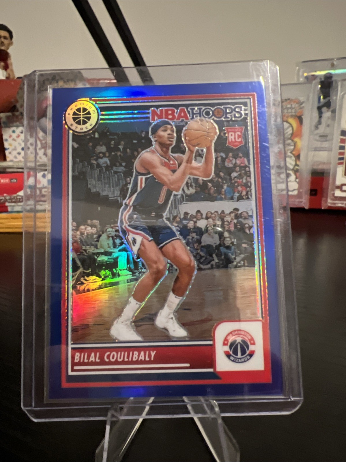 2023-24 Hoops Premium Stock Bilal Coulibaly Blue Prizm /120 RC #175 Short Print