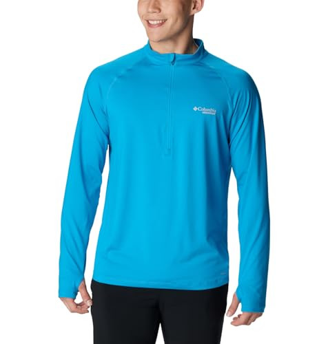 COLUMBIA MENS M ENDLESS TRAIL С ДЛИННЫМ РУКАВОМ ИЗ СЕТЧАТОЙ ТКАНИ НА МОЛНИИ 12 - OCEAN BLUE - M 9790₽