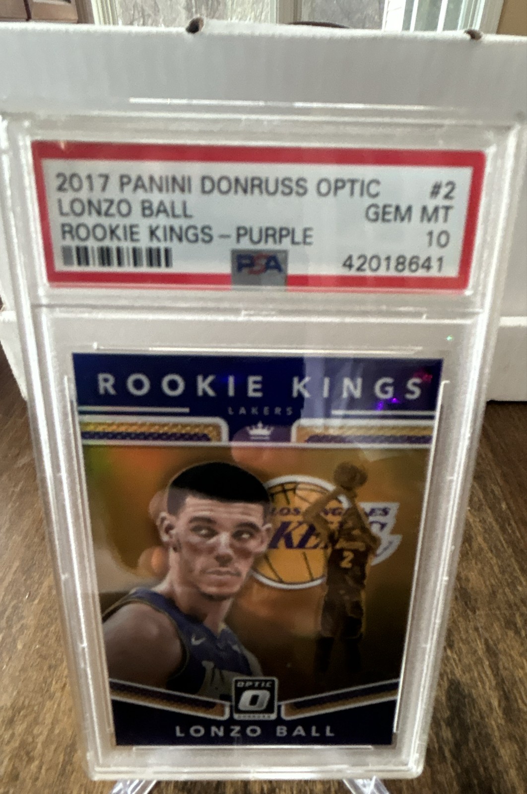2017-18 Panini Donruss Optic - Rookie Kings Lonzo Ball #2 Purple Prizm (RC)