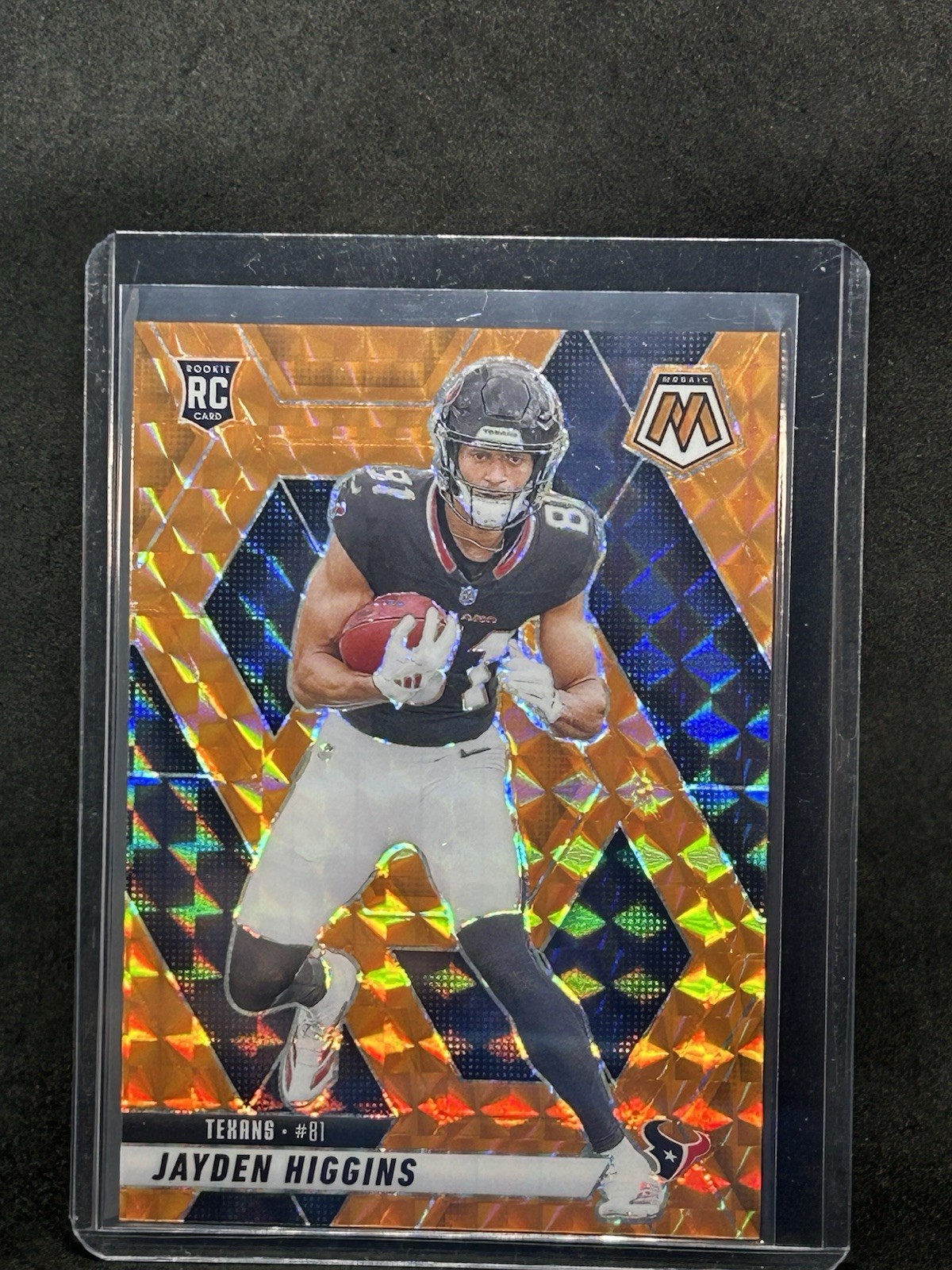 2025 Panini Mosaic #346 Jayden Higgins Mosaic Orange Houston Texans #/199 A8