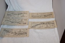 Automobile Club of S. Calif,Cheyne to Omaha , Lot of 5 Strip Maps,