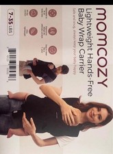 Momcozy Baby Wrap Carrier Lightweight, Hands-Free, Black, 7-35 LBS