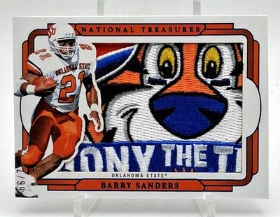 Barry Sanders 2025 National Treasure Collegiate Sun Bowl Patch Tony Tiger /75 **