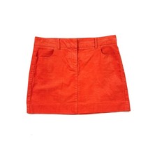 J. Crew Corduroy Mini Skirt in Orange