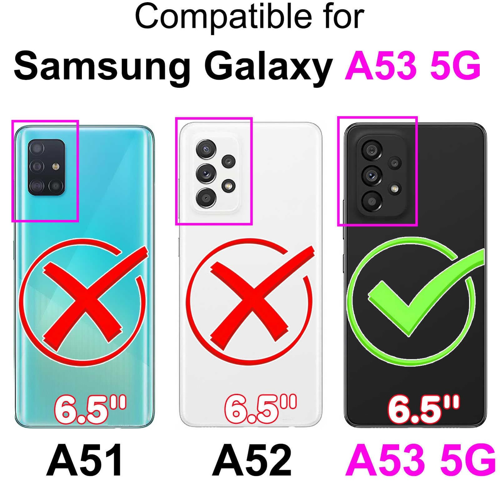 Pochette Samsung Galaxy A53 5G housse cuir avec support horizontal