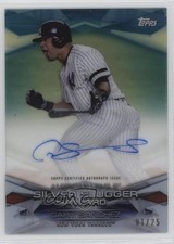 2018 Topps Clearly Authentic Award Winners Blue 1/25 Gary Sanchez Auto 2x6