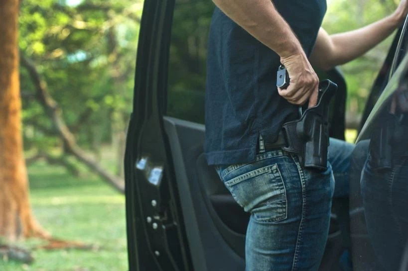 Tagua Gunleather Thumb Bre Leather Belt Holster, Glock 42, Right Hand, : BH1-305 - Image 2 of 2