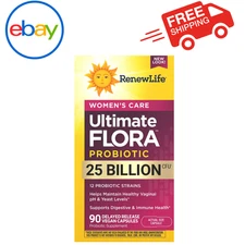 Renew Life Women's Care 25B Probiotic 90 Count Vegetarian Capsules Gut Health