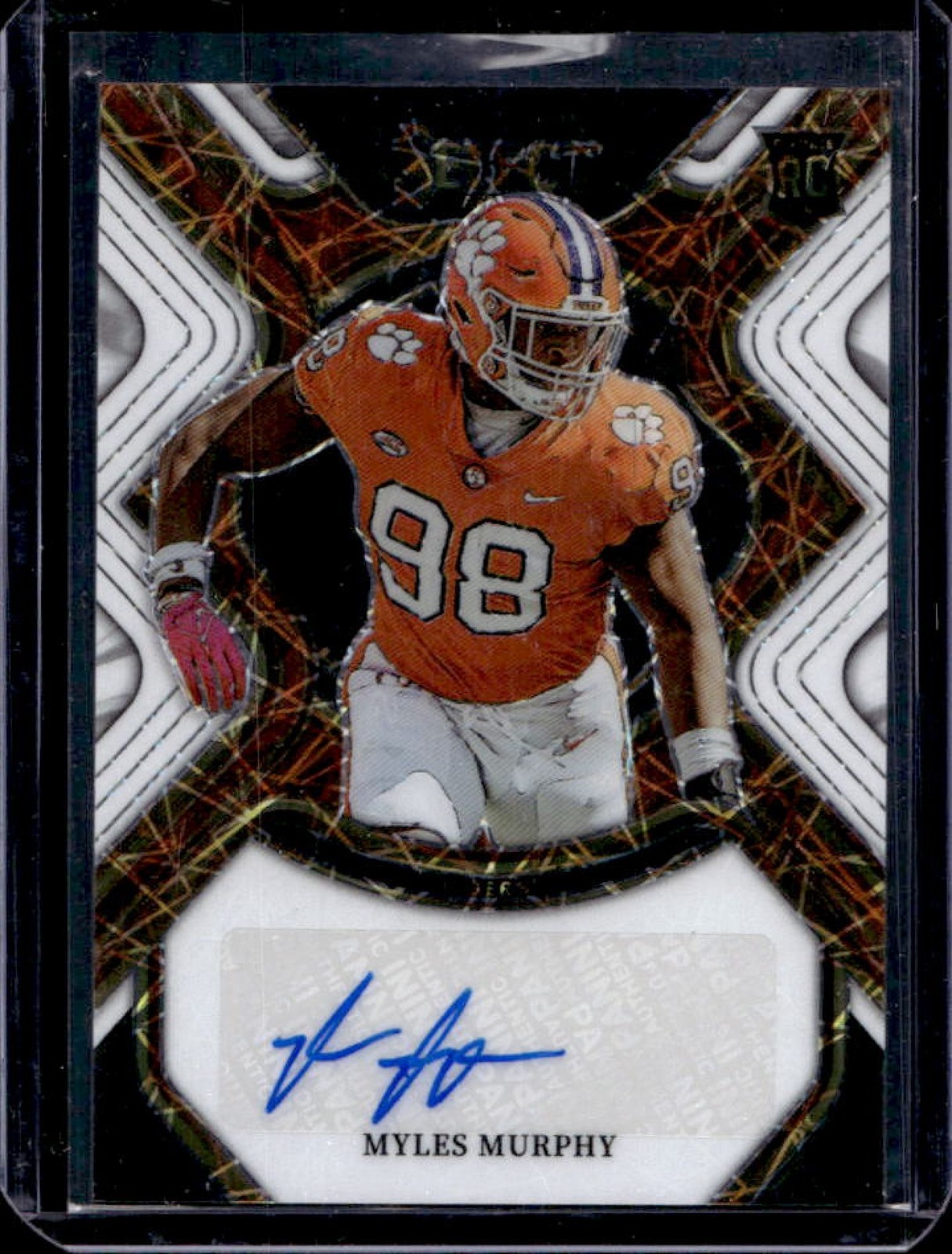 Myles Murphy Panini Select Draft Picks Rookie Signatures #MMU White Lazer