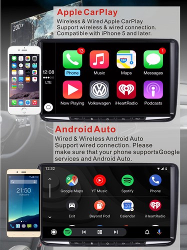 9" Autoradio CarPlay für VW GOLF 5 6 Passat Touran Polo DAB+ Stereo Video GPS BT - Picture 4 of 12