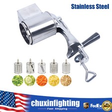 Rotary Coconut Shredder Cheese Grater Manual Vegetable Grinder Stainless Steel