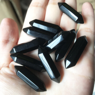 US 2-20pcs Wholesale Natural Obelisk Quartz Crystal Wand Double Point Healing