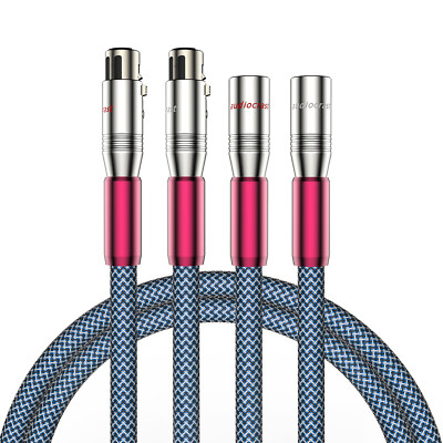 Pair OFC Copper Silver Plated Wire Microphone HiFi Audio Interconnect XLR Cable